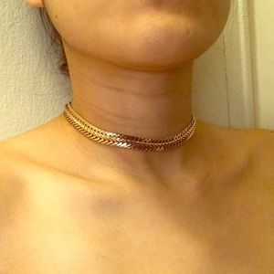 Gold Choker Chain Necklace